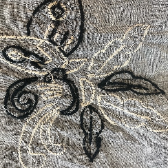 🩶 True Vintage Gray Circle Skirt Sequins L - Picture 7 of 9